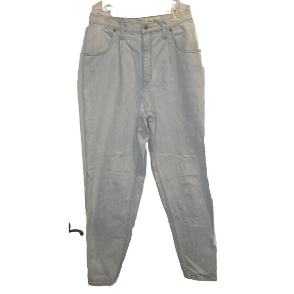 VTG 90s Eddie Bauer Jeans Womens Light Wash Tapered High Rise Mom Jeans Sz 12 - Picture 1 of 10